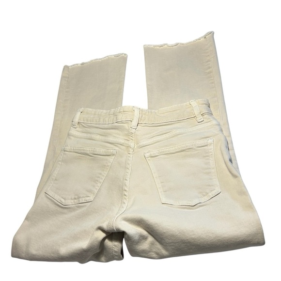 Zara Straight Cropped Raw Hem Jeans Sz 2 - Picture 9 of 12